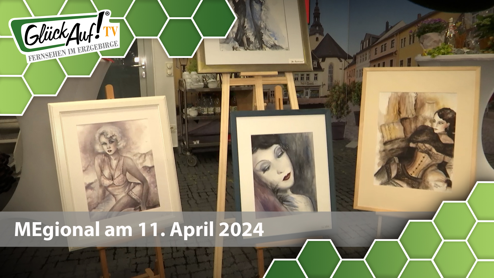 MEgional am 11. April 2024 mit der Kunstausstellung von Doreen Fiedler in Zschopau