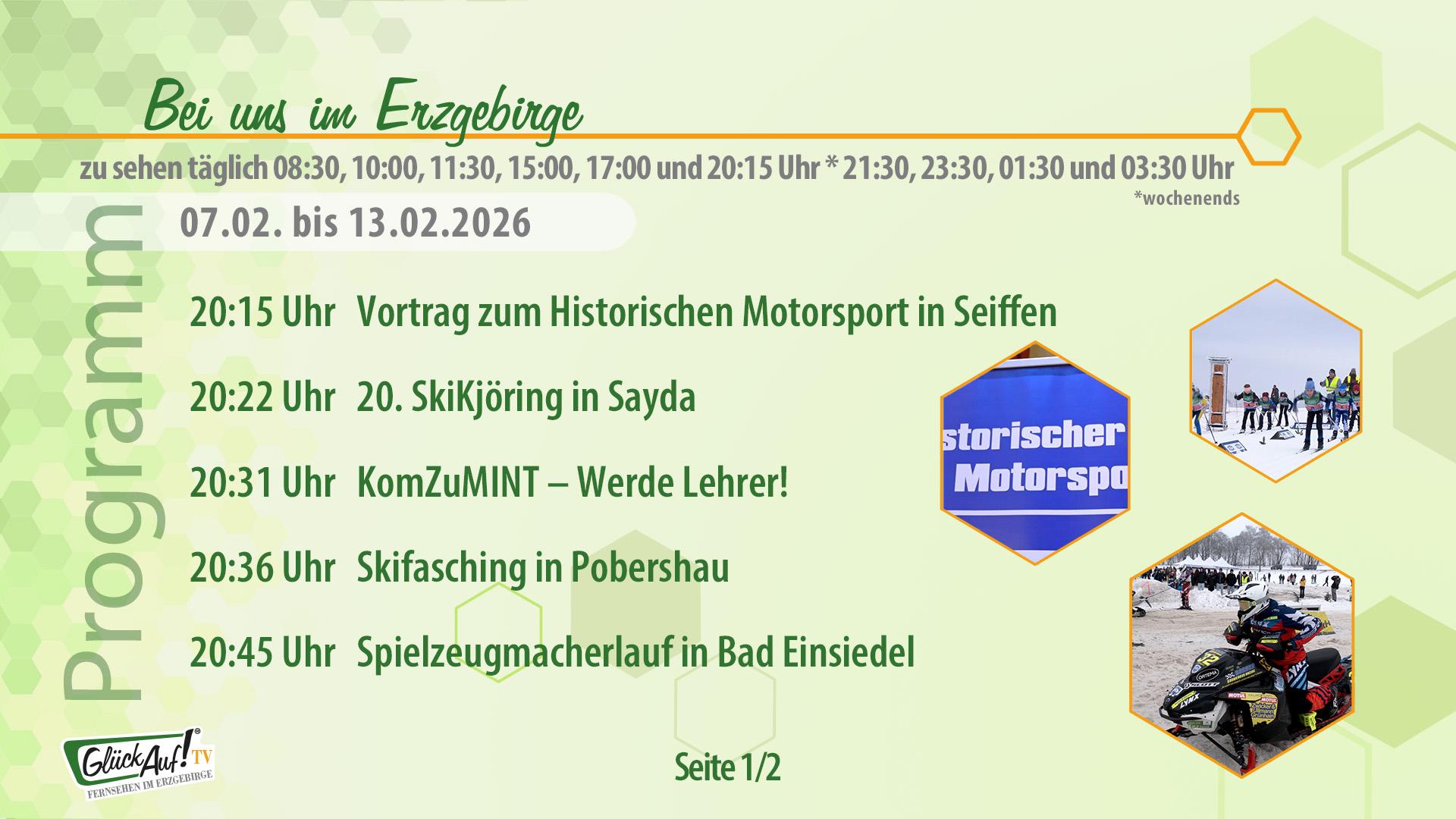 Bei uns im Erzgebirge für die 7. Kalenderwoche vom 7. Februar bis 13. Februar 2026