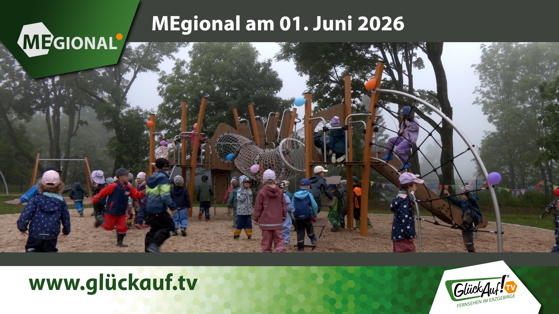 MEgional am 01. Juni mit dem Thema:  Spielplatz in Großrückerswalde eröffnet