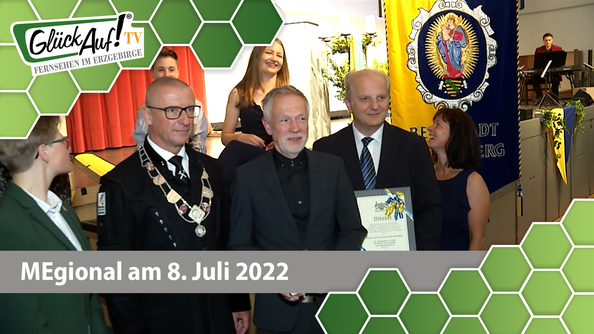 MEgional am 8. Juli 2022 - mit der Ehrenplakette der Stadt Marienberg für den Kulturversuch