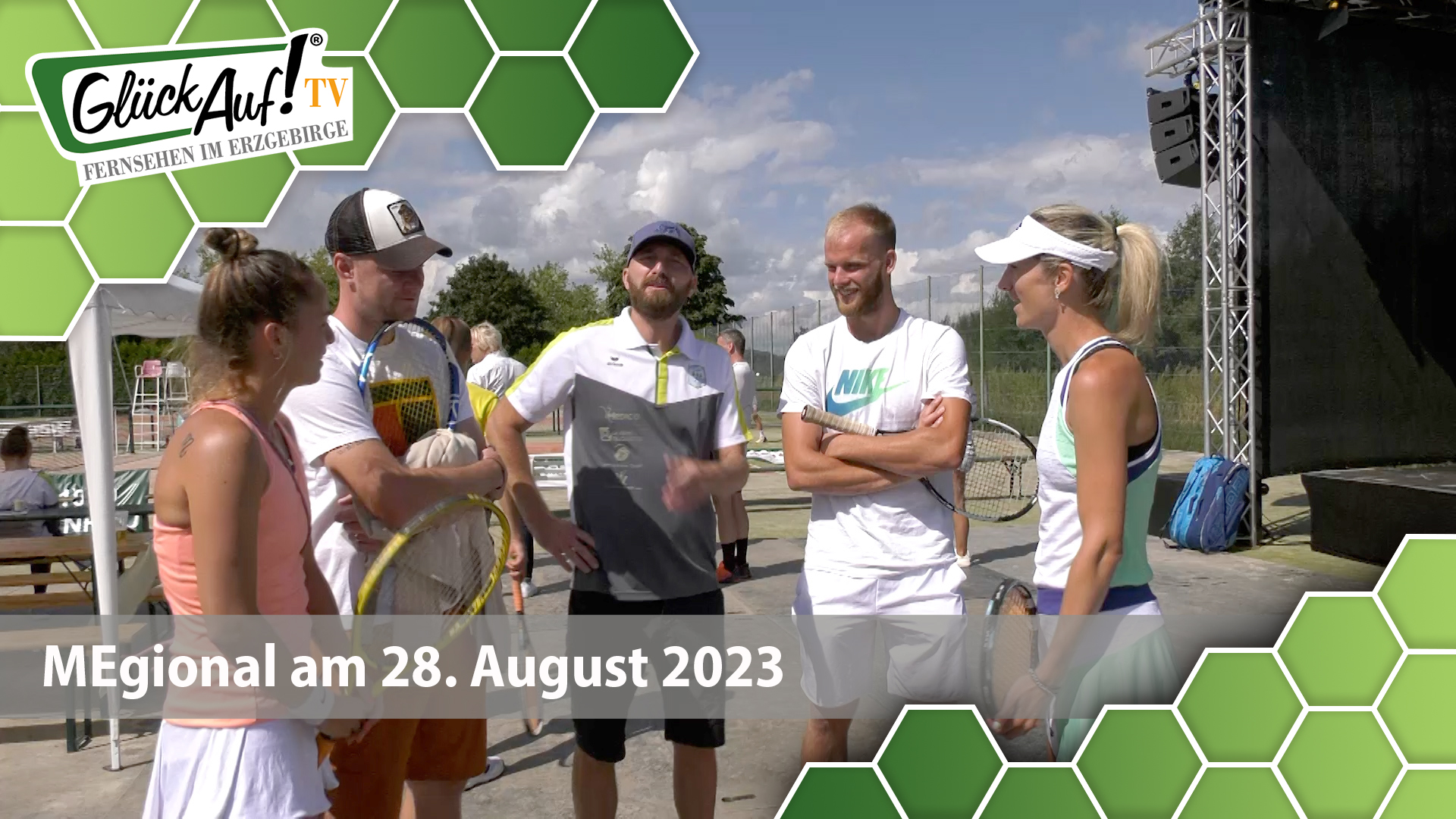 MEgional am 28. August 2023 mit 70 Jahre Tennis in Olbernhau
