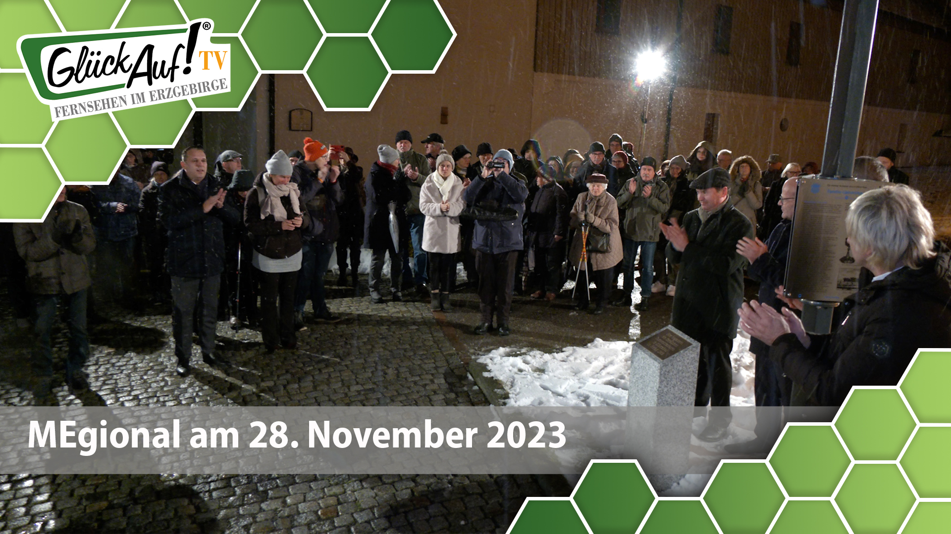 MEgional am 28. November 2023 mit der Enthüllung des Gedenkstein in Olbernhau