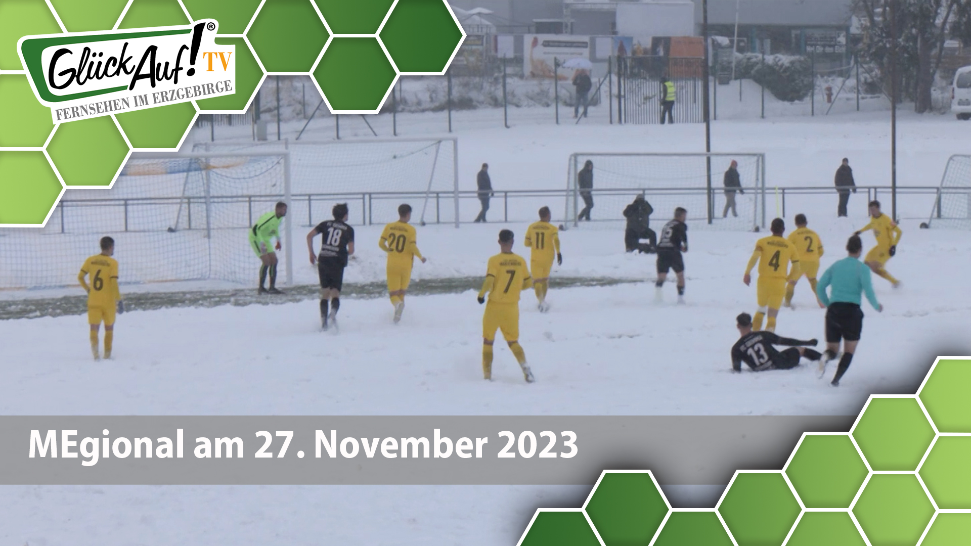 MEgional am 27. November 2023 mit dem Fußballspiel Motor Marienberg gegen Grimma