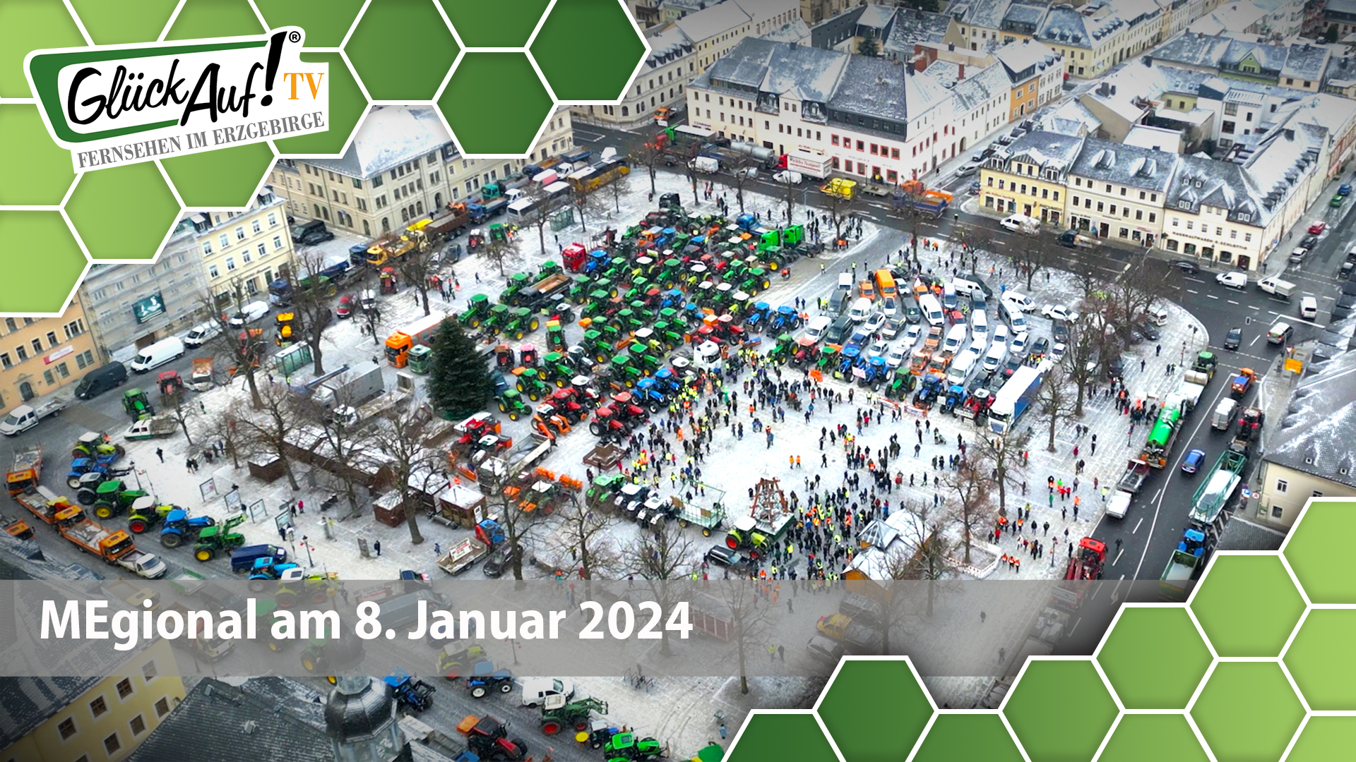 MEgional am 8. Januar 2024 mit dem Bauernprotest im Mittleren Erzgebirge
