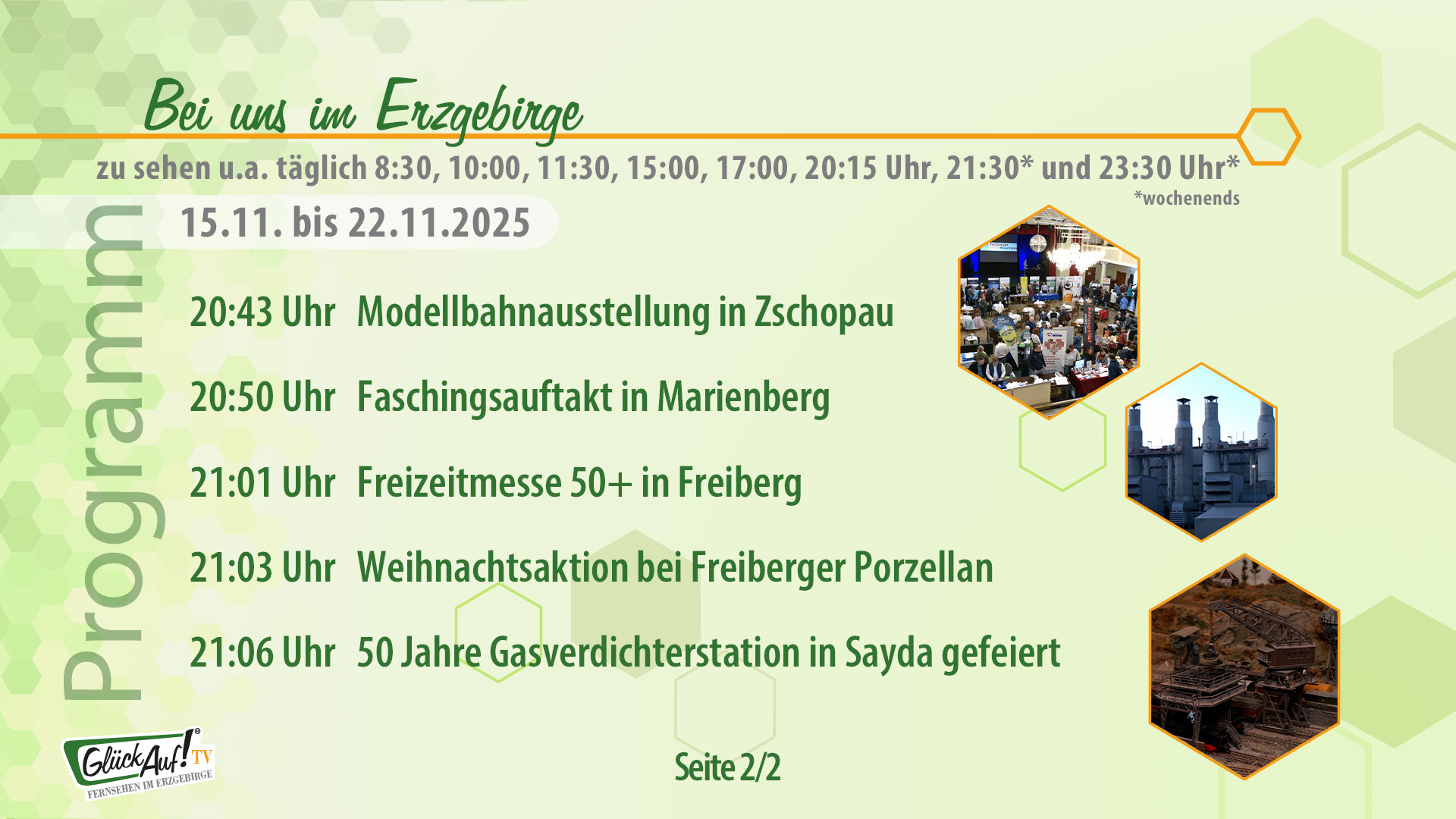 Bei uns im Erzgebirge für die 47. Kalenderwoche vom 15.  bis 22. November 2025