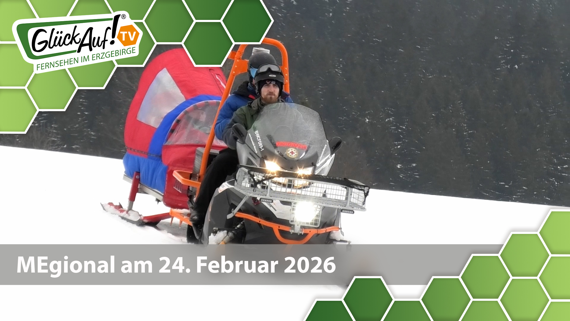 MEgional am 24. Februar mit dem Thema: Bergwacht übte in Carlsfeld