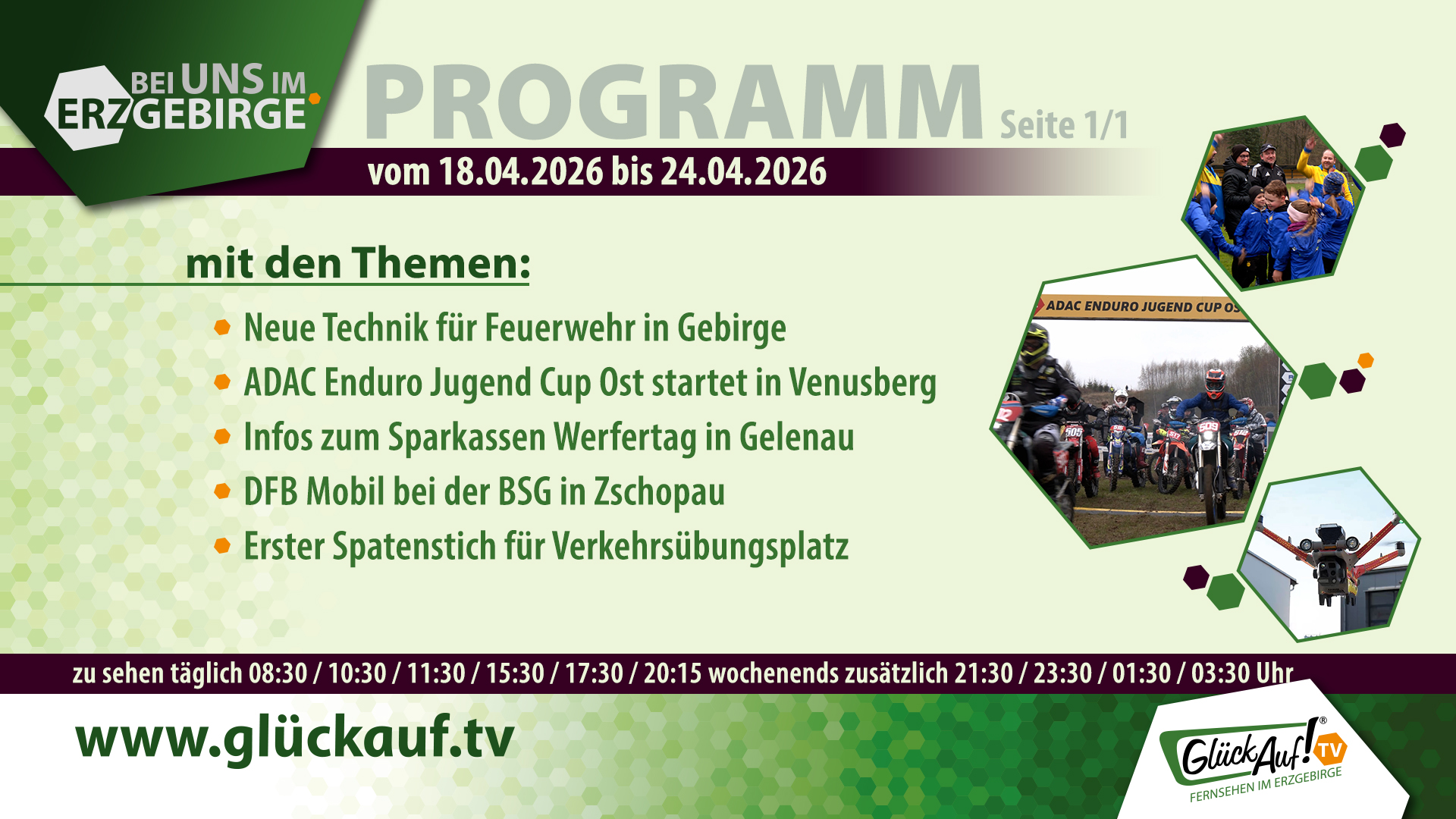 Bei uns im Erzgebirge für die 17. Kalenderwoche vom 18. April bis 24. April 2026