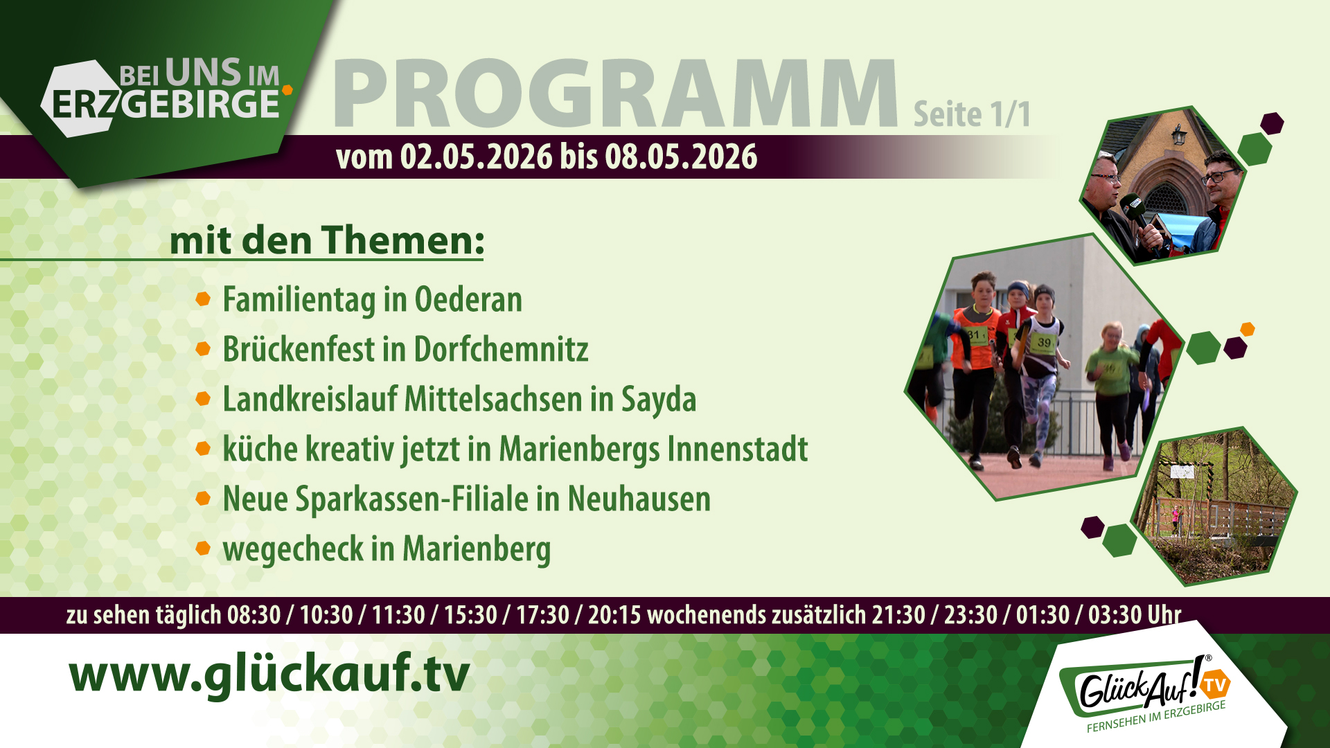 Bei uns im Erzgebirge für die 19. Kalenderwoche vom 02. bis 08. Mai 2026