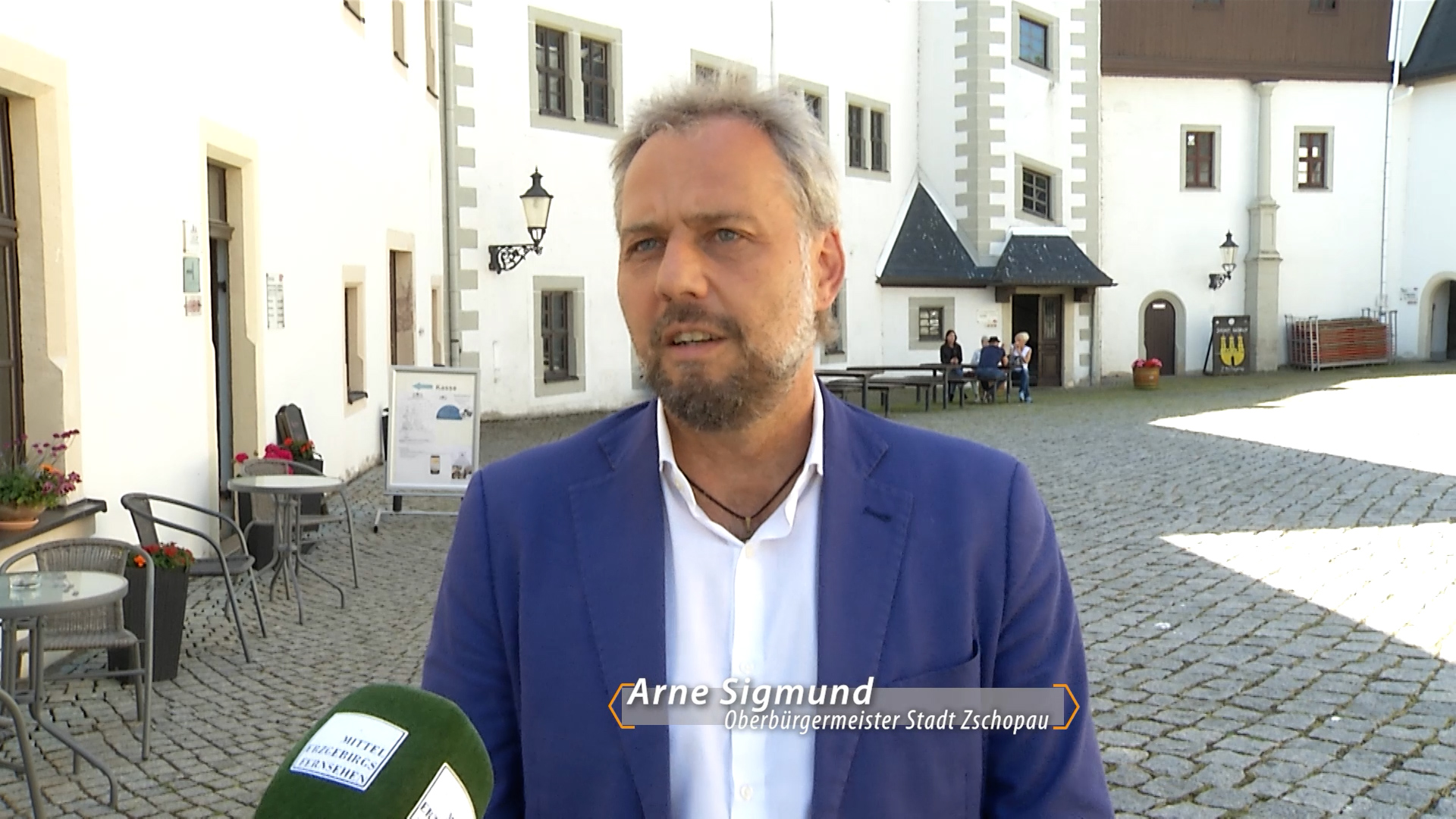 MEgional am 16. Juni 2022 - Zschopaus OB Arne Sigmund mit seinem Statement zur Wahl